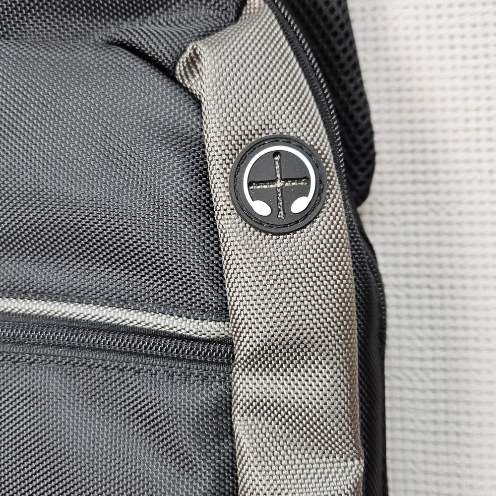 MAXcases Black Gray Slim Tech Backpack Laptop Bag with‎ USB Charging Port